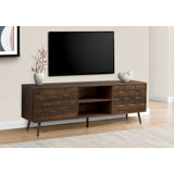 Tv Stand, 72 Inch, Console, Media Entertainment Center, Storage Cabinet, Bedroom, Living Room, Walnut Laminate, Mid Century