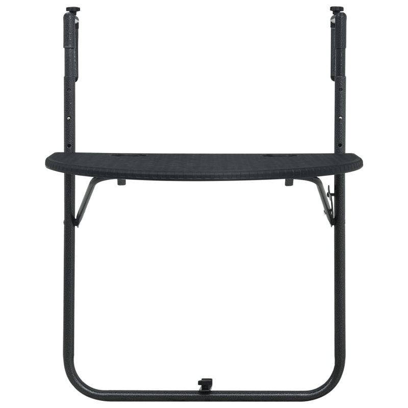 Reis Folding Steel Balcony Table, Black
