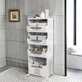 4-Tier Rolling Storage Cart with Wheels, Large Capacity Kitchen Cart