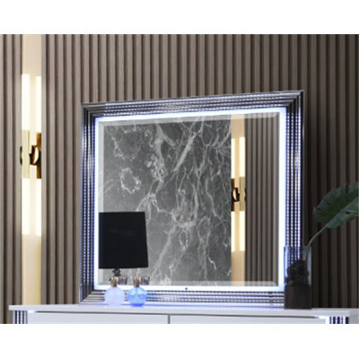 Miroir de lune en marbre avec DEL