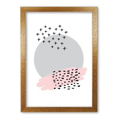 Abstract Circle with Dashes - Picture Frame Graphic Art Print on Paper