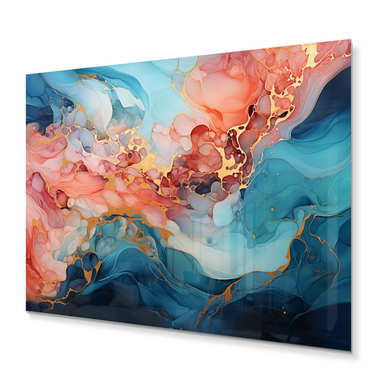 - Impression d'art mural abstrait en métal, H 12 po x l 20 po x P 1 po