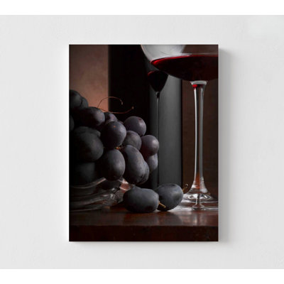 «Black Grapes» par Barry Seidman, impression d'affiche de raisin, décor de verre à vin, décoration murale élégante, petit restaurant