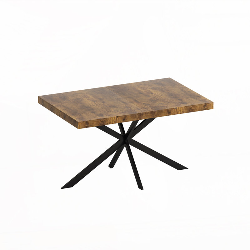 55.11" -70.86"Retro Rectangular Stretch Dining Table, Brown