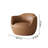 brown oval-shaped single sofa