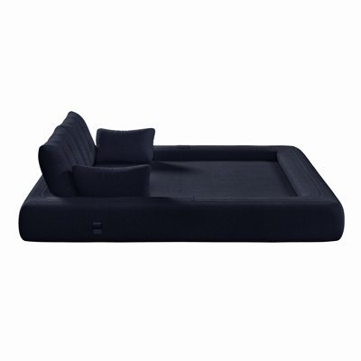 Human Dog Bed, Lazy Sofa Couch, 78.7" Multi-Functional Foldable Sofa Bed, 3-in-1 Sherpa Fleece Fabric Foam-Filled Sleeper Sofa Bed for Living Room,Guest Bed,Playroom