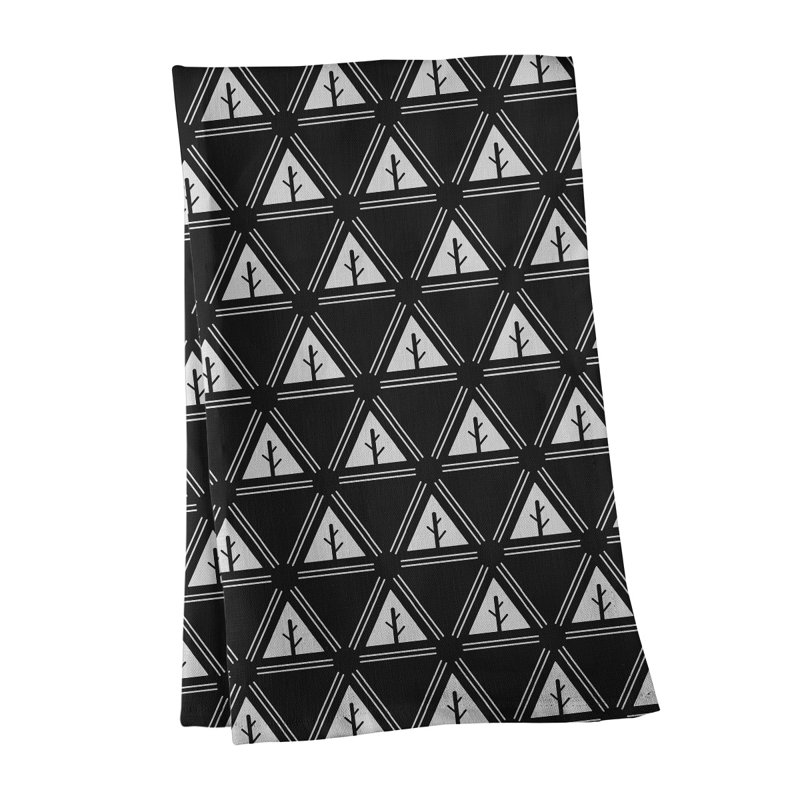 Theo Nath Tea Towel Kitchen Towel, White/Black, Poly Twill