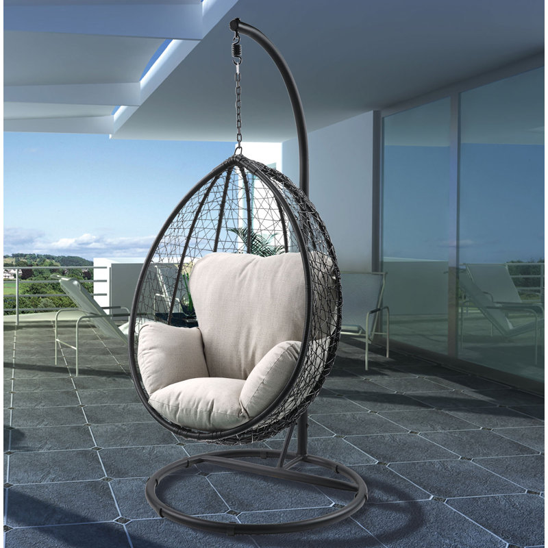 Balancelle d'extérieur avec support Randwick, Beige / Noir