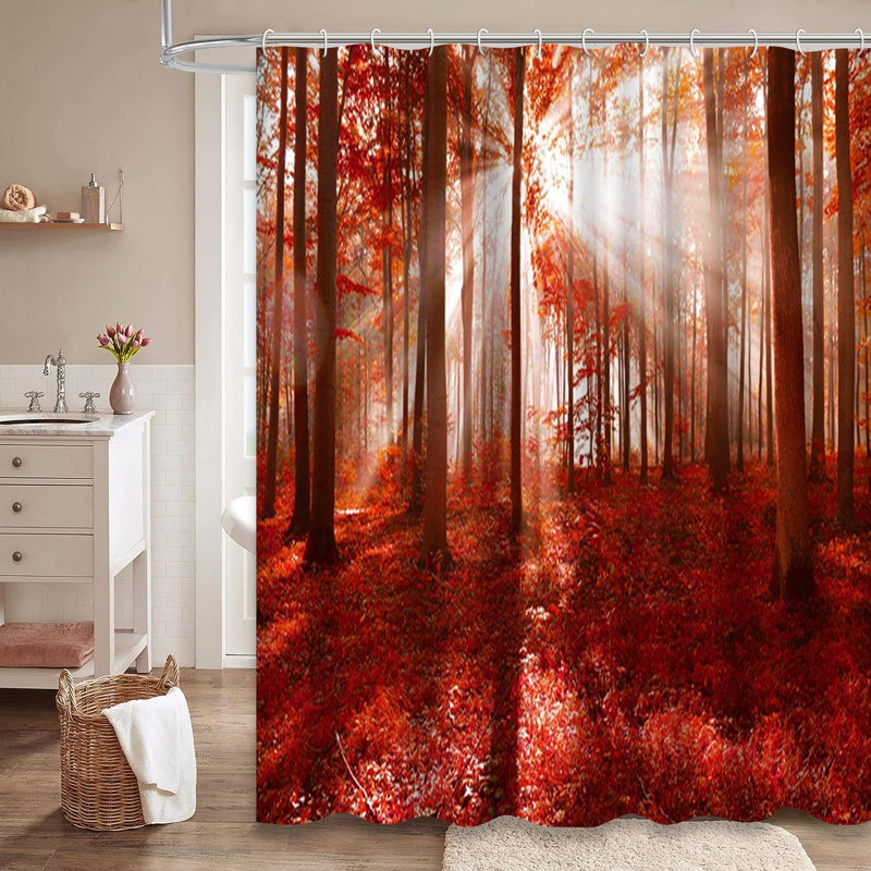 Rideau de douche Autumn Forest, L 72 po x l 78 po
