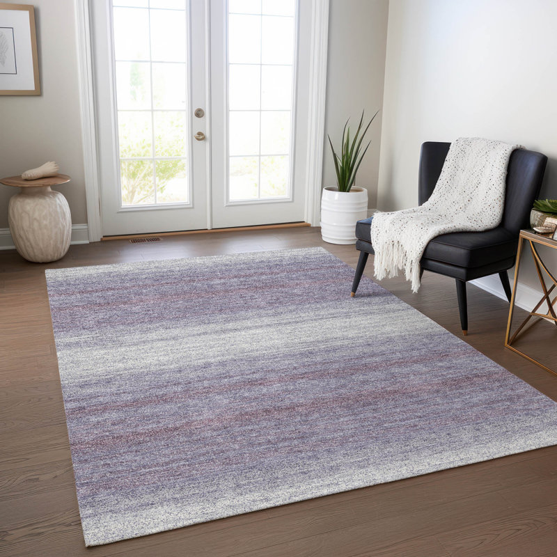 Nira Purple Washable Indoor-Outdoor Rug - , 10' x 14'