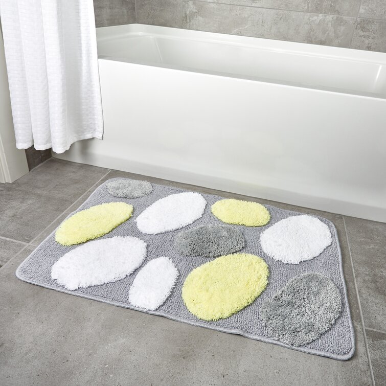 Latitude Run Lowder Bath Rug, Gray