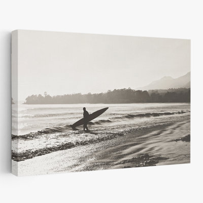 BW Surfer n ° 3 - paysages côtiers, photographie de plages, art océanique