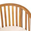 Chaises de salle à manger d'extérieur en bois avec coussins, ensemble de 2, crème, finition teck