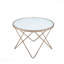 Table basse avec plateau en verre givré