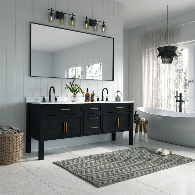 Miroir mural Earsell, Noir, 36 po x 72 po