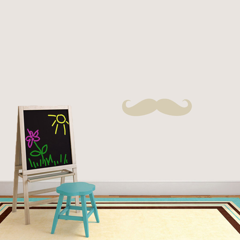 Décalcomanie murale mustache Milbrandt, Beige clair