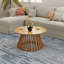 Table basse moderne en bois massif avec table basse et table basse pour le salon-904901839