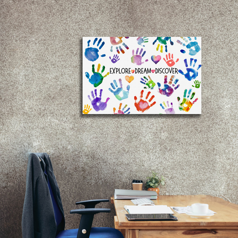 'Kids Rock A'  by Jean Plout Canvas Wall Art, 26" H x 40" W x 1.5" D