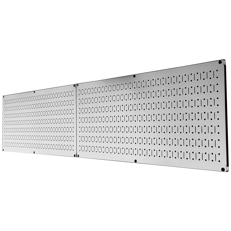 Wall Control Horizontal Pegboard Garage Tool Organizer, Metallic