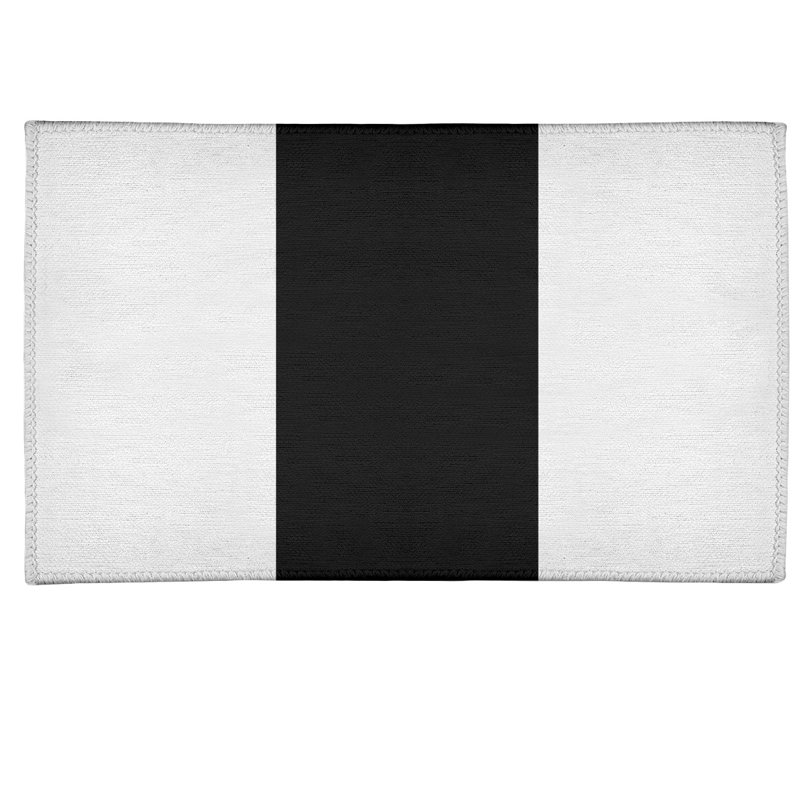 Tapis à rayures en poly-noir oakland, Rectangle 4 pi x 6 pi