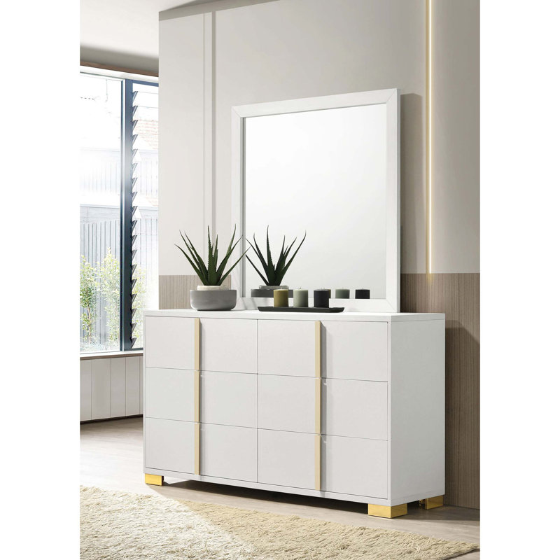 Ensemble de commode et miroir Art Deco