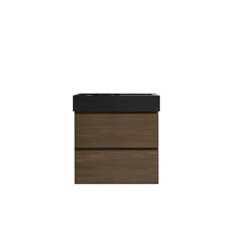 Ensemble de meuble-lavabo simple Moyle, Blanc, Blanc