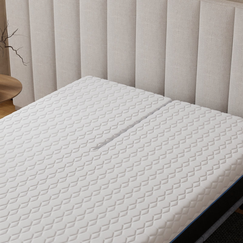 Matelas en mousse à mémoire de forme de 12 pouces en cuivre: grand lit ajustable divisé avec tissu à changement de phase de refroidissement - soutien post-opératoire de récupération et de réadaptation à domicile pour le confort et le soulagement de la pression