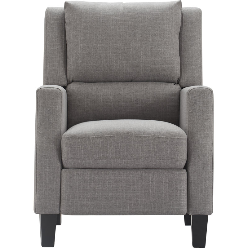 Gray Microfiber Recliner Accent Chair with Metal Legs