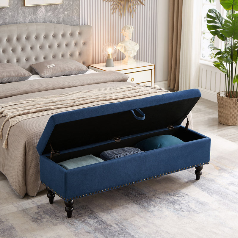 Banc de rangement Dhanveer, Bleu