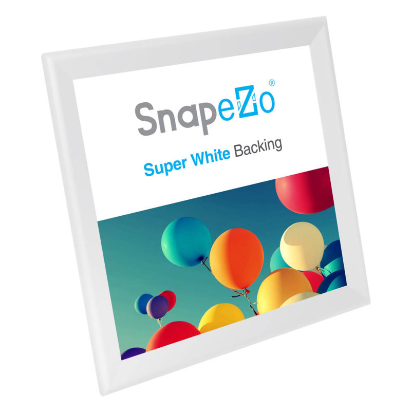 Snapezo Snap Frame Wide Series, Front Loading, Aluminum Poster Frame, 36" x 36", White