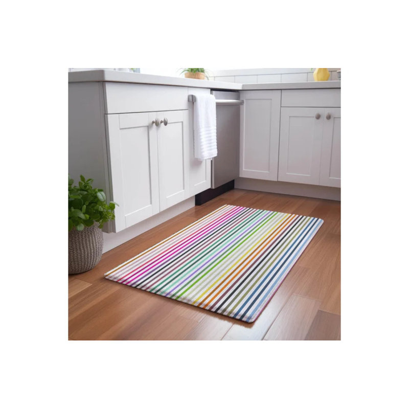 Striped Area Rug in Brights, Rectangle 3' x 5'