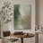 Deep Forest Green and Soft Neutral Fade for Modern Minimal Decor – Pictures Framed Canvas Print Wall Art-1869442230-1869442231