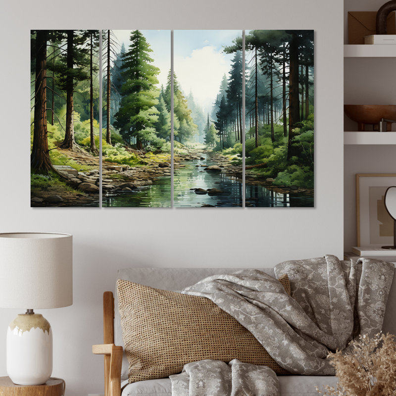 Ensemble de 4 décorations murales Canada Whispering Pines II