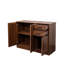 Buffet 43,3 pouces en noyer avec 2 portes, 1 rangement et tiroirs - Armoire de table d'appoint