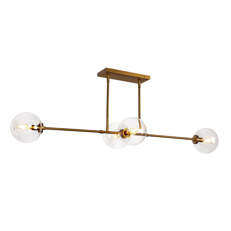 Cassia 4 - Light Kitchen Island Pendant, Aged Brass