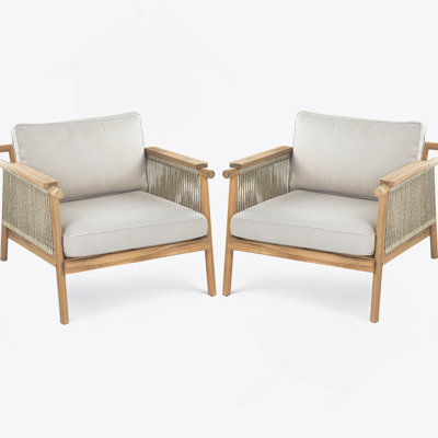 Fauteuil club d'extérieur, ensemble de 2