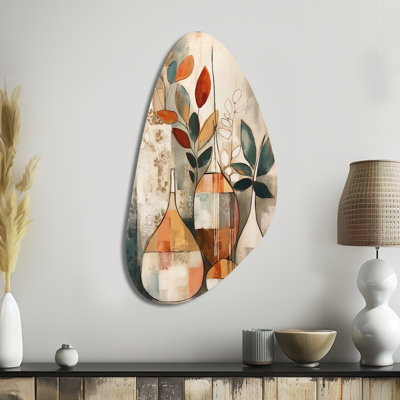 Khaleesi - Boho Feather Fall Shape Asymmetric Metal Wall Art