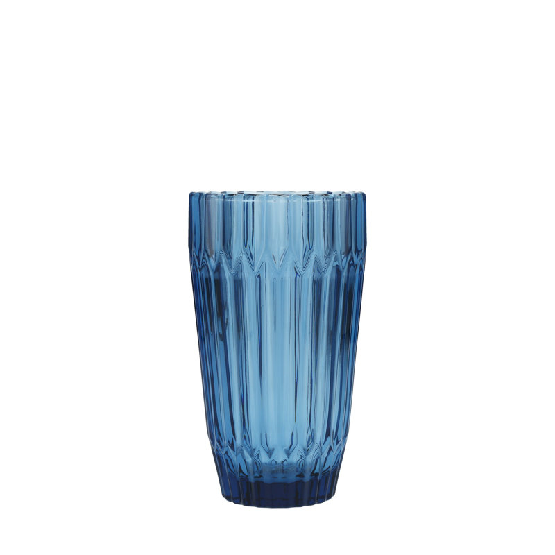 Fortessa Archie Glass, 14.8 Ounce Iced Beverage Glass (Set of 6), Cornflower Blue, Cornflower Blue