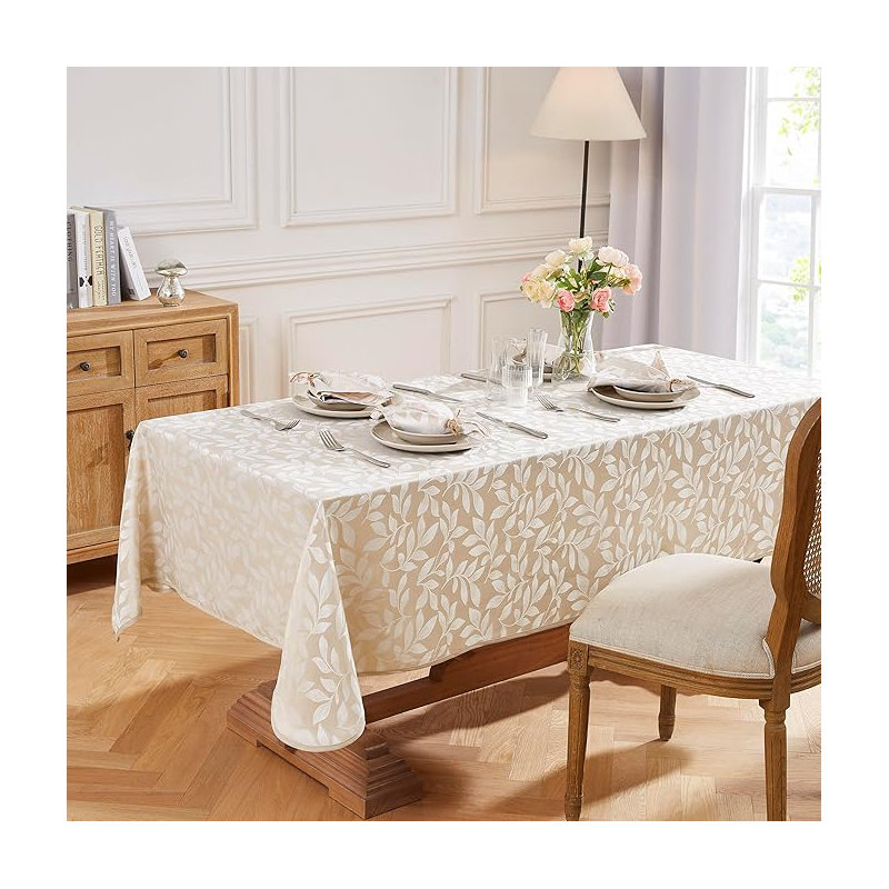 Nappe rectangulaire en velours avec serviettes décoratives assorties incluses., L 54 po x L 72 po