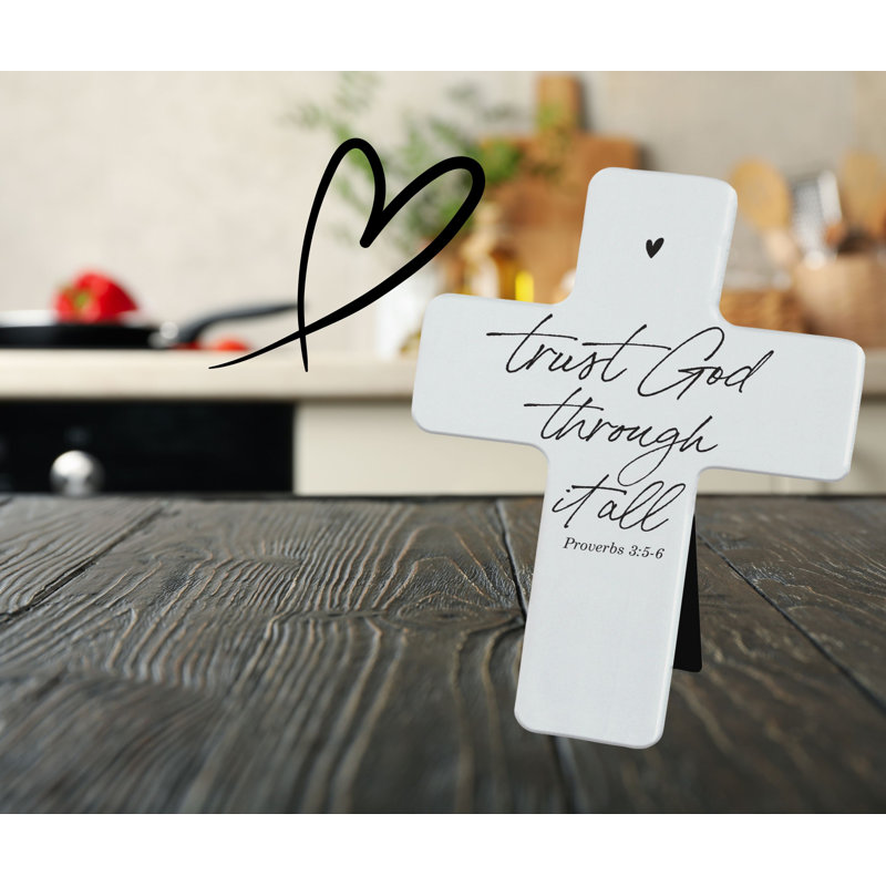 Tabletop Cross Trust God Through It All