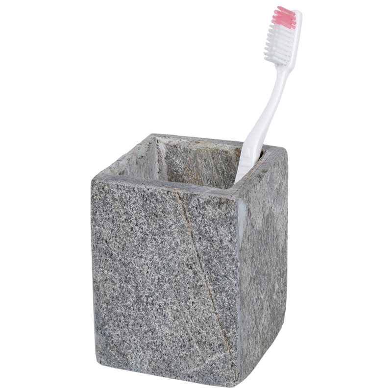 Porte-pinceau de maquillage et stylo pour brosses à dents de luxe en ardoise naturelle fabriquée à la main