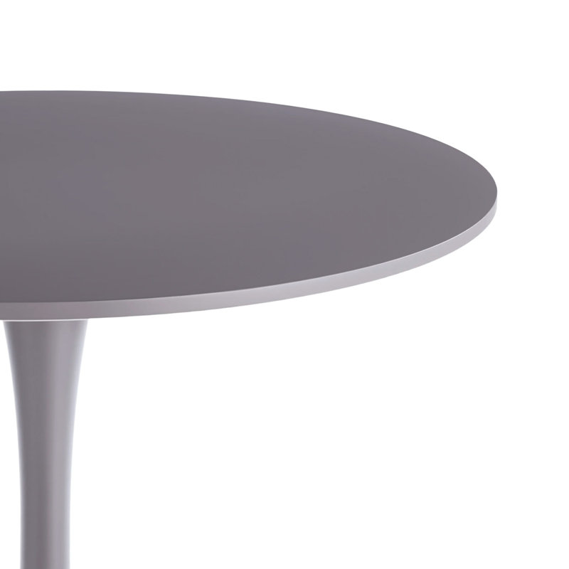 Tables de salle à manger modernes et peu encombrantes, style MDF gris de 31,5 po, style chic Mid-Century