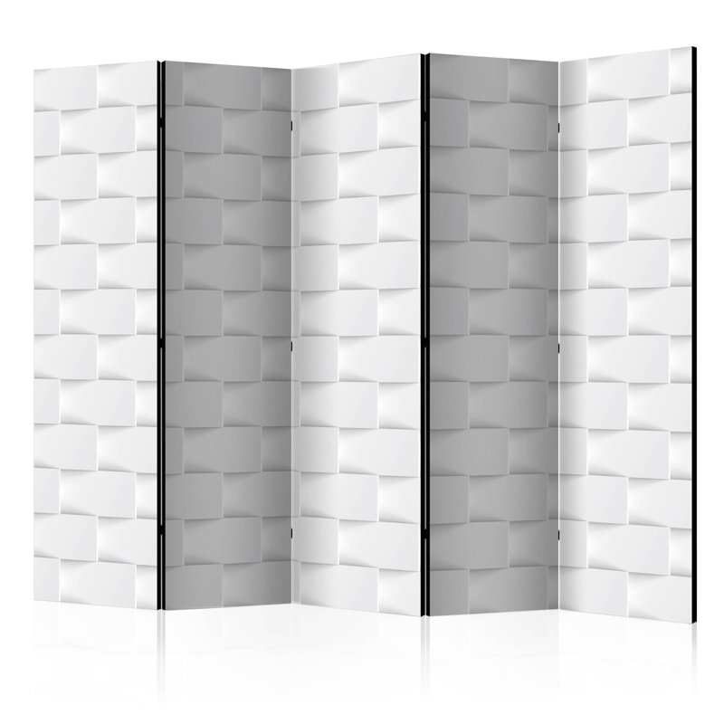 225cm W x 172cm H 5 - Panel Wood Folding Room Divider