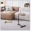 Table d'appoint blanche en forme de C, petit canapé pour canapé et chambre à coucher, design polyvalent et élégant