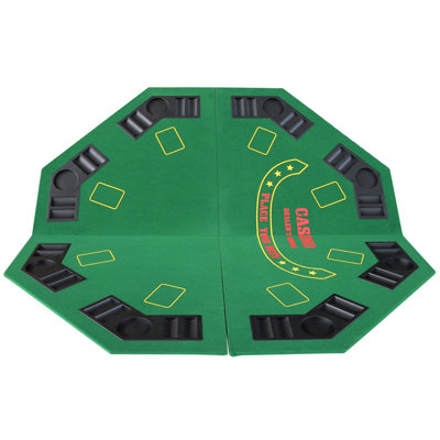Tapis de table de poker pliable 48 po pour 8 joueurs Texas Holdem Octogone Ino Design