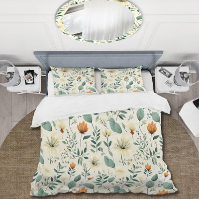 Minimalist Botanicals - Botanical Duvet Cover Set - Microfiber Polyester