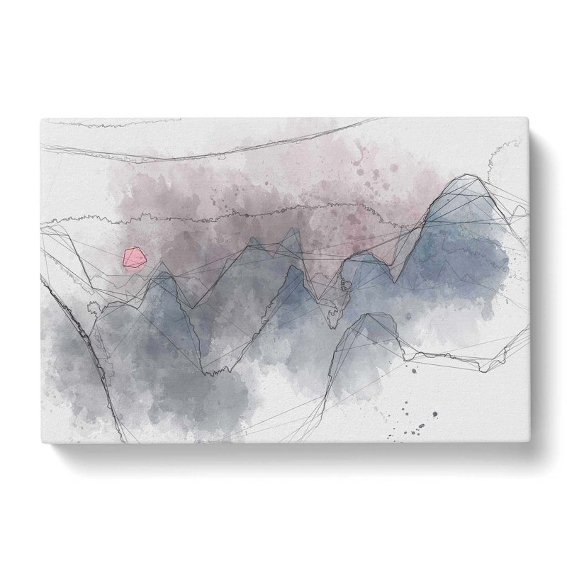 Behind the Mountains in China in Abstract - Wrapped Canvas Graphic Art Print, 40cm H x 60cm W x 3cm D