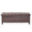 Banc de rangement en similicuir à la main - brun 33,5 lb - 20,5 po x 17,94 po-233116963