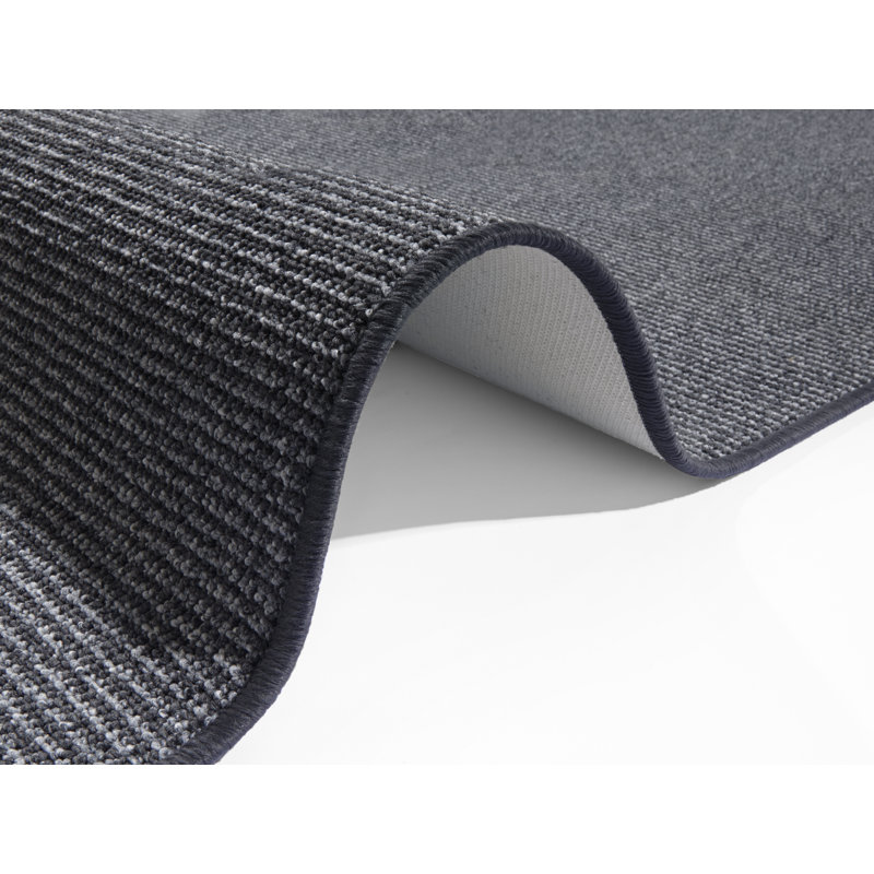 Bouclé Tufted Anthracite Rug, Rectangle 67 x 150 cm
