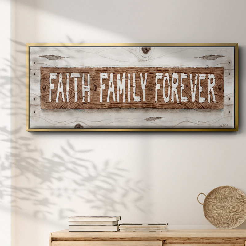 Faith Family Forever - toile encadrée, H 24 po x l 60 po